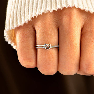 Dainty Knotted Wrap S925 Sterling Silver Ring