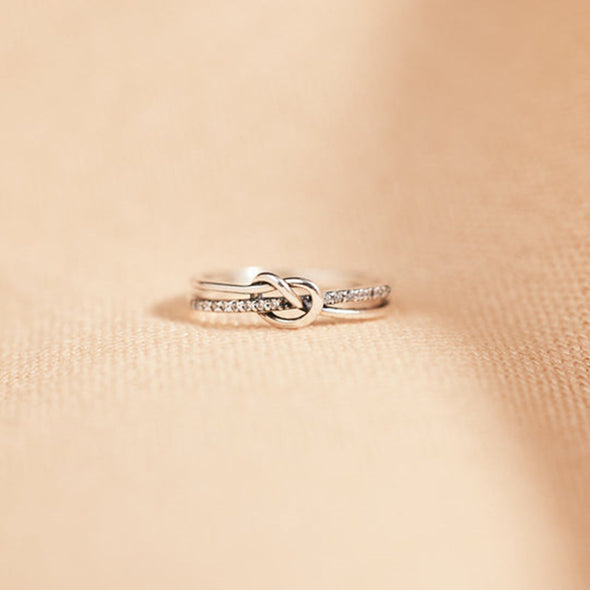 Dainty Knotted Wrap S925 Sterling Silver Ring