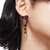 Exquisite Red Heart Design Drop Earrings