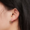 Cute Bee Design S925 Sterling Silver Hoop Earrings