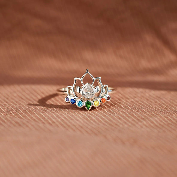 Exquisite Lotus Design S925 Sterling Silver Ring