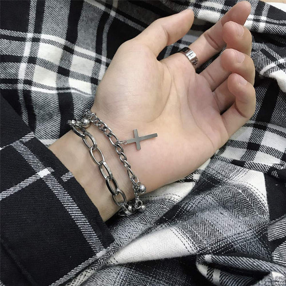 316L Stainless Steel Faith Cross Bracelet