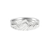 Double Peaks Overlapping S925 Sterling Silver Ring