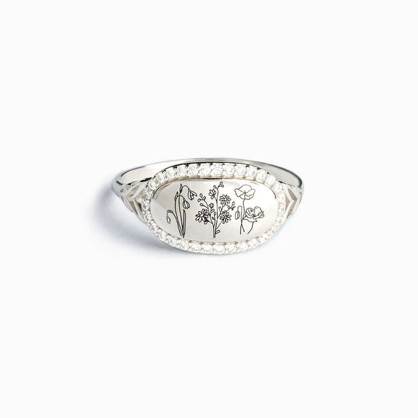 Flower Handmade Ring Band in 925 Sterling Silver