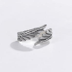 Feather Angel Wing Ring in 925 Sterling Silver