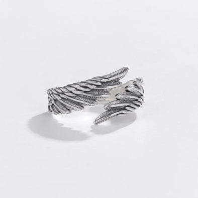 Feather Angel Wing Ring in 925 Sterling Silver