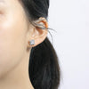 Halo Sterling Silver Stud Earrings