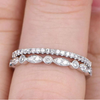 Half Eternity Stackable Wedding Band In Sterling Silver