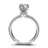 2.0CT Round Cut Sterling Silver Engagement Ring