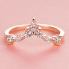 Rose Golden Round & Marquise Cut Stackable Ring