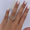 Champagne Colored Radiant Cut Solitaire Ring