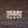 Dainty Multi-Rows Round Cut Pave Setting Sterling Silver Wedding Band