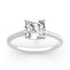 Classic Cushion Cut Sterling Silver Engagement Ring