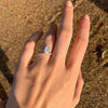 Irregular Oval Cut Engagement Ring