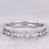 Half Eternity Stackable Wedding Band In Sterling Silver