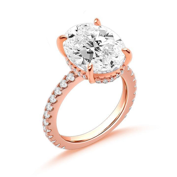 5.0ct Classic Prong Oval Cut Engagement Ring