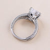 Exquisite 5.0 CT Heart Cut Split Shank Sterling Silver Engagement Ring