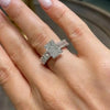 Stunning Radiant Cut Engagement Ring with Side Stone