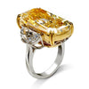 Fancy Yellow Three Stone Engagement Ring