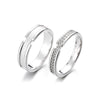 Quality Round Cut Couple Rings in Sterling Silver