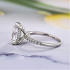 4PCS Radiant Cut Ring With Baguette & Pear Band Bridal Set in Sterling Silver