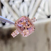 Stunning Pink Under Halo Sterling Silver Engagement Ring