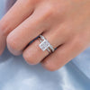 Classic Radiant Cut Sterling Silver Solitaire Engagement Ring