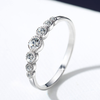 Classic Moissanite Sterling Silver Band