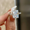 Gorgeous Cushion Cut Engagement Ring In Sterling Silver