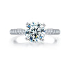 1.0CT Classic Round Cut Engagement Ring with Accents