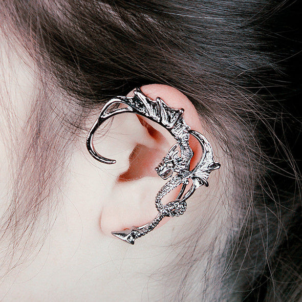 "Dark Dragon's Kiss" Twisted Elf Earrings