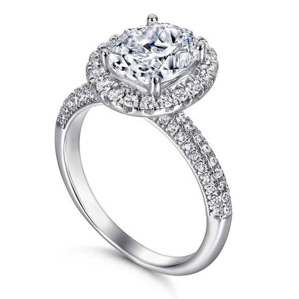 Special Price Halo Oval Cut Engagement Ring