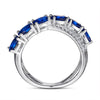 Retro Blue Interweave Stackable Ring