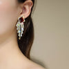 Vintage Red Drop Earrings With Fringe