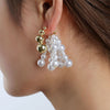 Elegant Pearl Fringe Drop Earrings