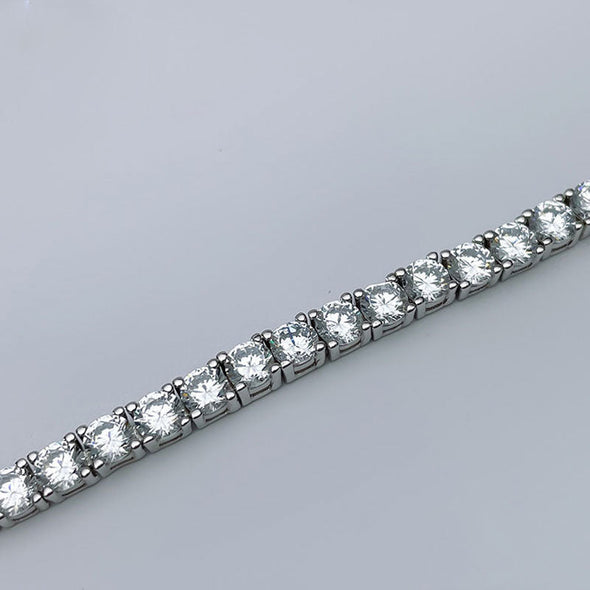 Exquisite Round Cut 925 Sterling Silver Tennis Bracelet