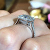 Gorgeous Split Shank Halo Cushion Cut Sterling Silver Engagement Ring