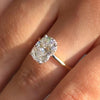 Elegant Elongated Cushion Cut Sterling Silver Engagement Ring With Hidden Halo