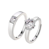 Polished Round Cut Couple Rings ( 2 rings included)