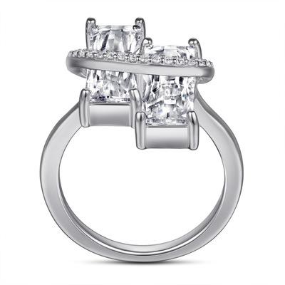 Special Design Engagement Ring With Sterling Silver