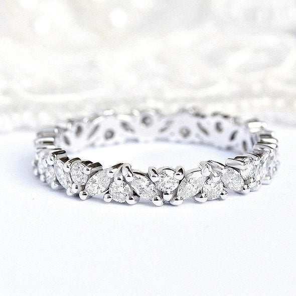 Elegant Radiant Cut Bridal Set In Sterling Silver