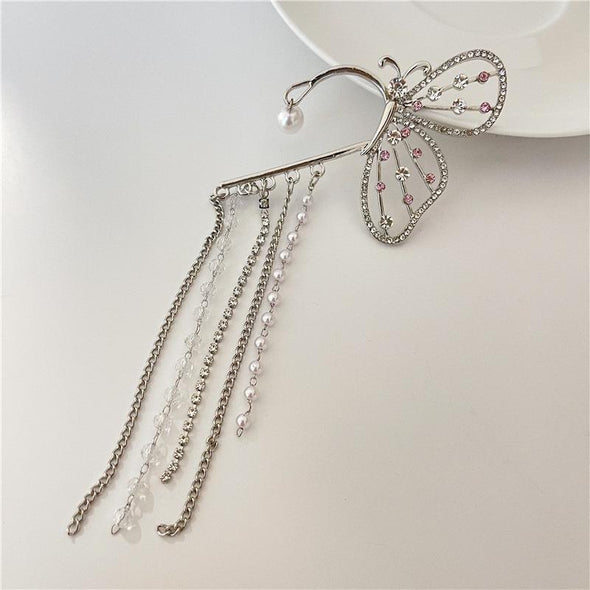 Tassel Butterfly Design Dangle Drop Earrings