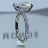 4CT Radiant Cut Sterling Silver Engagement Ring