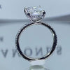 4CT Radiant Cut Sterling Silver Engagement Ring