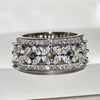 Marquise Cut 925 Sterling Silver Wedding Band