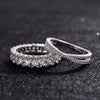 Luxury 4pcs Oval Cut Stackable Wedding Band Set In Sterling Silver