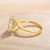 9.5ct Oval Cut Solitaire Golden Color Engagement Ring In Sterling Silver