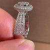 Sparkling Luxury Pave Engagement Ring in Sterling Silver