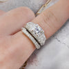 1.25 CT Round Cut Bold Vintage Bridal Ring Set in Sterling Silver