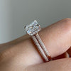 2Pcs Princess Cut Bridal Ring Set Pave Set in Sterling Silver